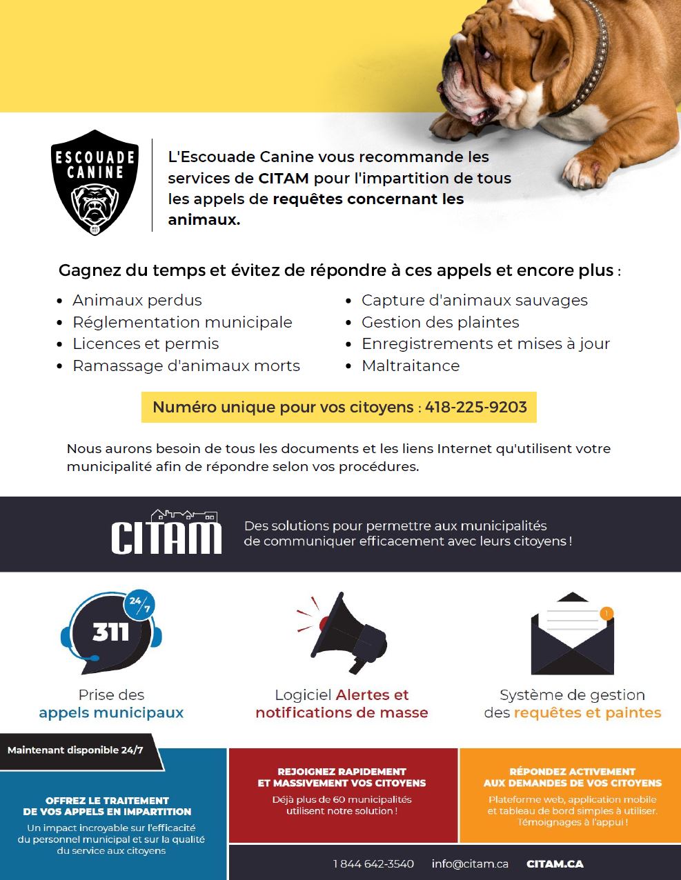 Escouade Canine MRC - Municipalité de Saint-Odilon-de-Cranbourne